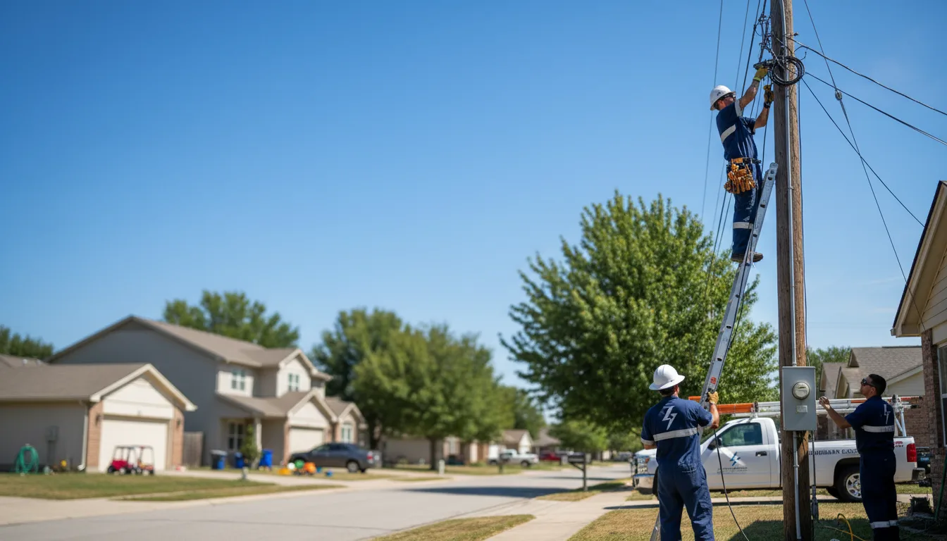 Residential electrician providing installation services in Nichols, WI